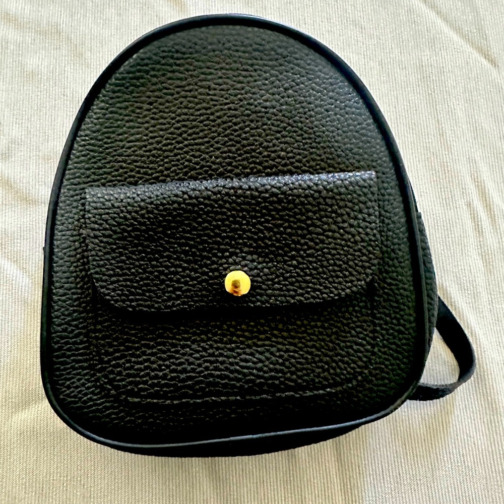 Black backpack purse